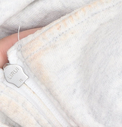 Hollister Women's Grey Henley Sweatshirt, Size M, Casual