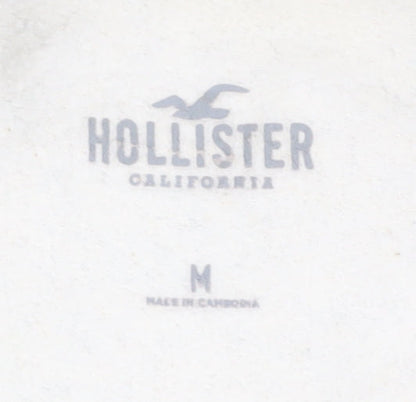 Hollister Women's Grey Henley Sweatshirt, Size M, Casual