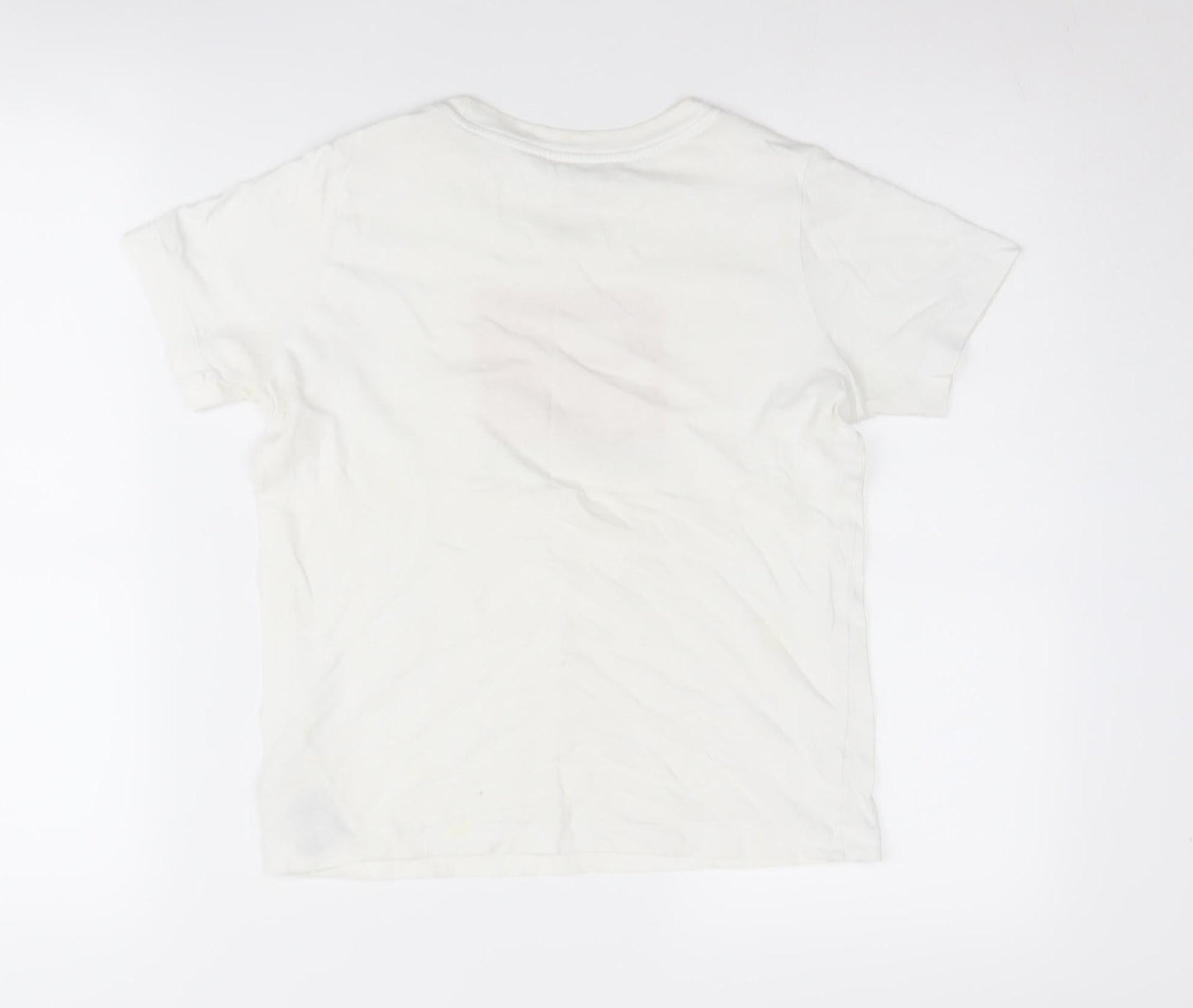 Nike Boys' White Graphic Print T-Shirt, Size S, Casual Style