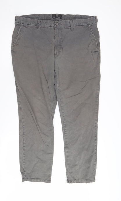 Marks and Spencer Men's Grey Slim Chino Trousers