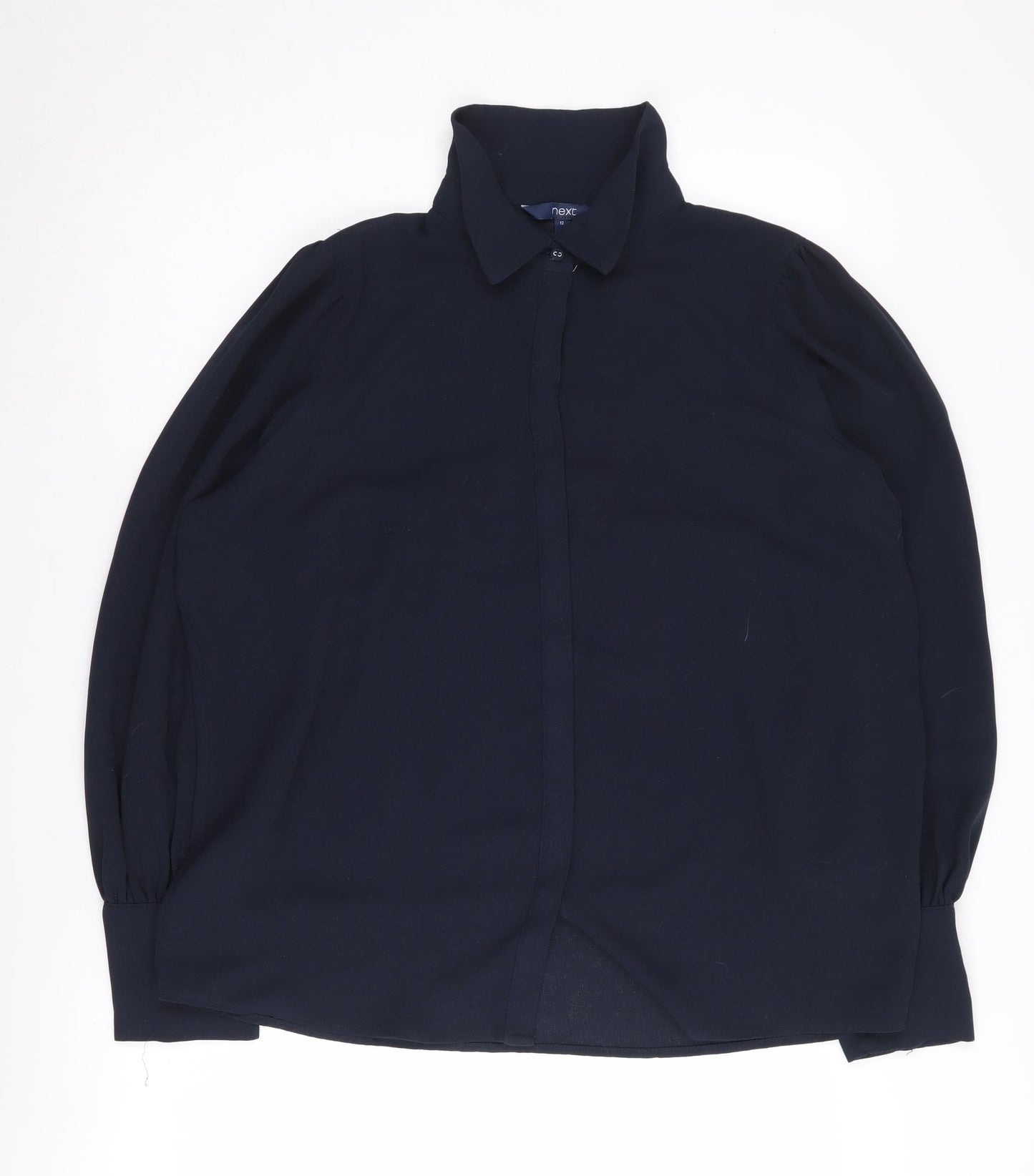 Womens UK Size 12 NEXT Black  Button-Up