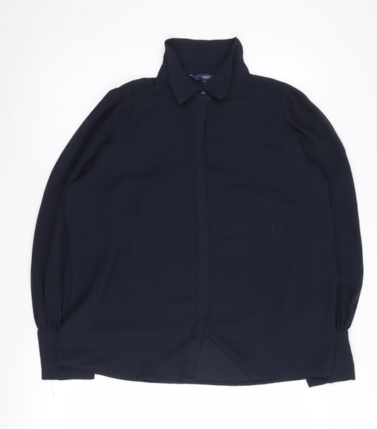 Womens UK Size 12 NEXT Black  Button-Up