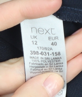 Womens UK Size 12 NEXT Black  Button-Up