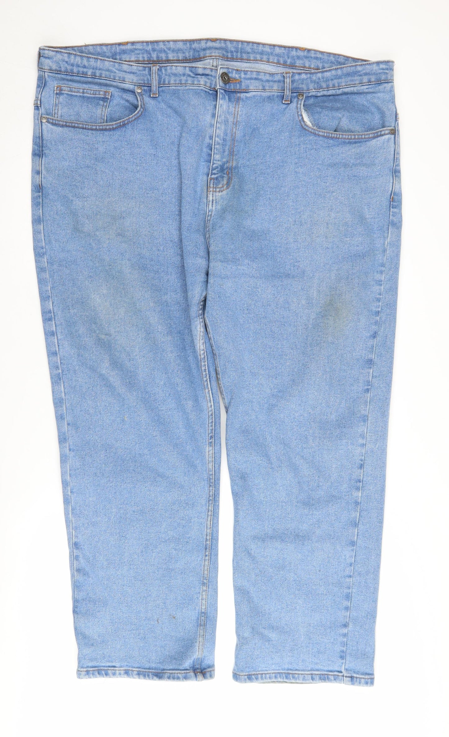 Cotton Works Denim Men’s Blue Straight Jeans, Size 44