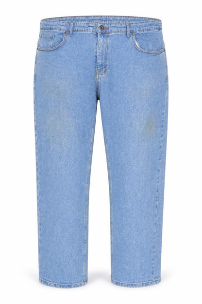 Mens UK Size 44 Cotton Works Denim Regular Fit Straight Blue Jeans