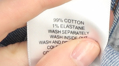 Cotton Works Denim Men’s Blue Straight Jeans, Size 44