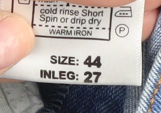 Cotton Works Denim Men’s Blue Straight Jeans, Size 44