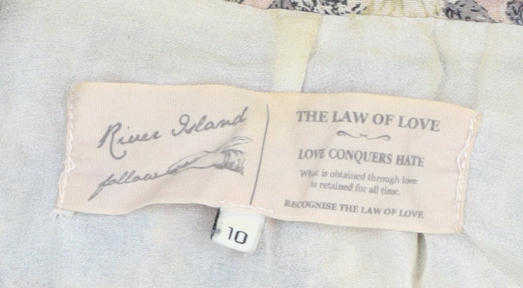 River Island Women's Floral Blazer Multicoloured Size 10