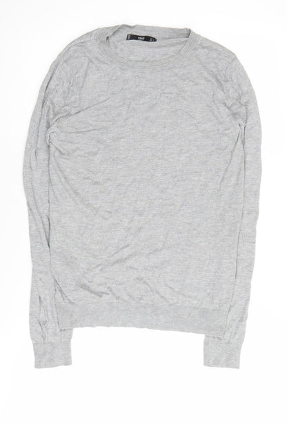 MNG Women's Grey Pullover Jumper, Size M, Crew Neck
