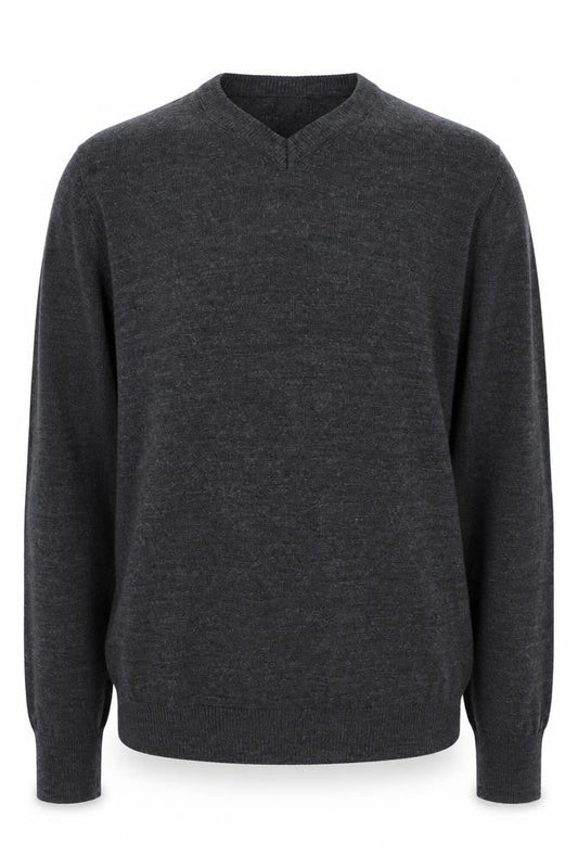 Gerekli Men's Black V-Neck Pullover Jumper L