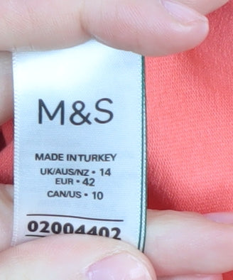 Womens UK Size 14 Marks and Spencer Pink  Tank