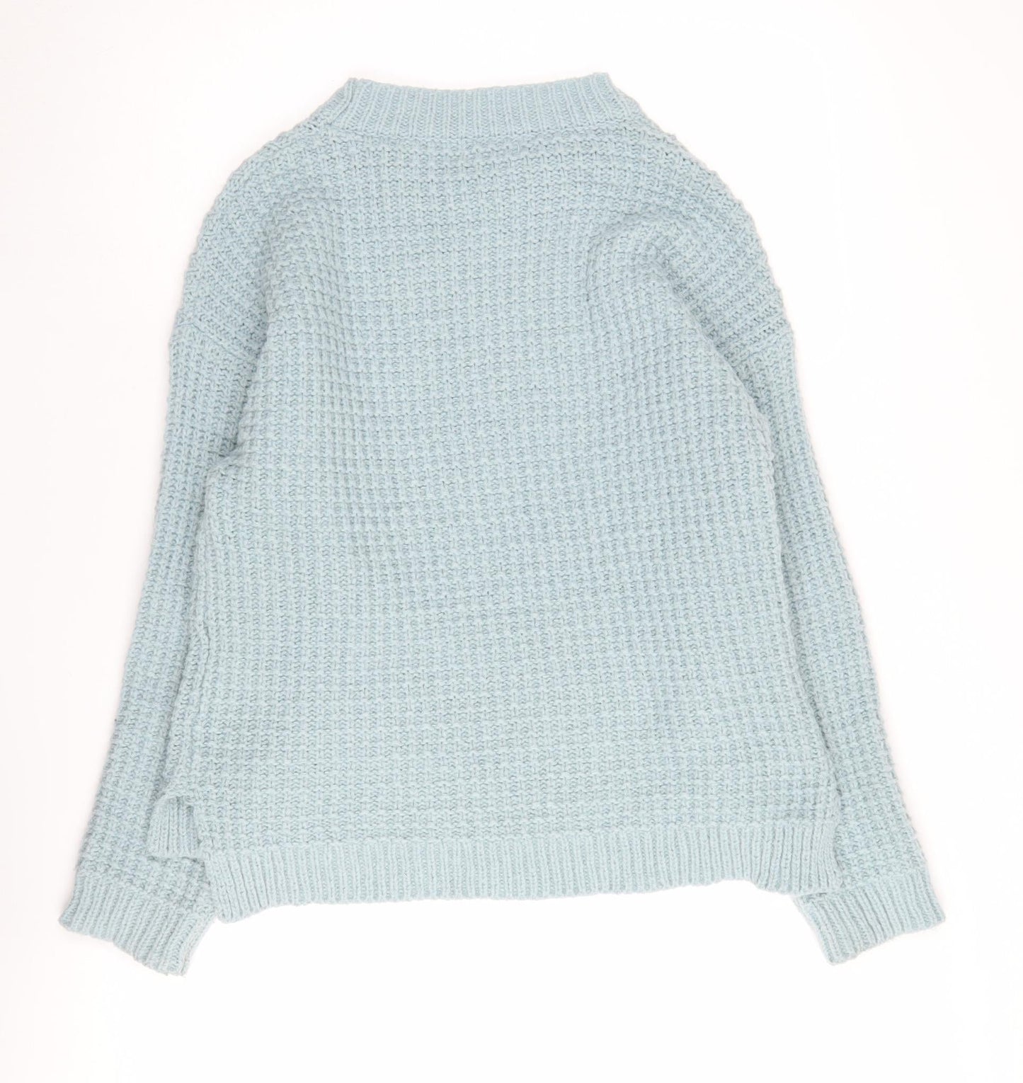 24Colours Women's Blue Waffle-Knit Pullover XS