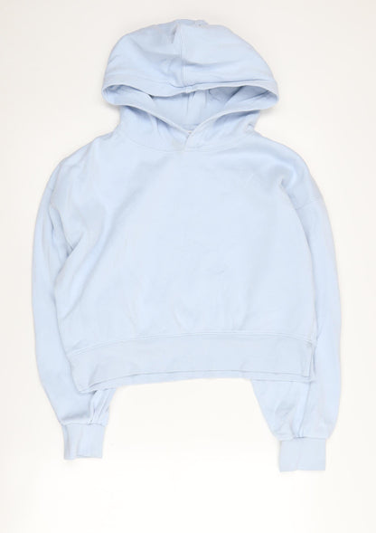 Stradivarius Women's Blue Pullover Hoodie Size 12