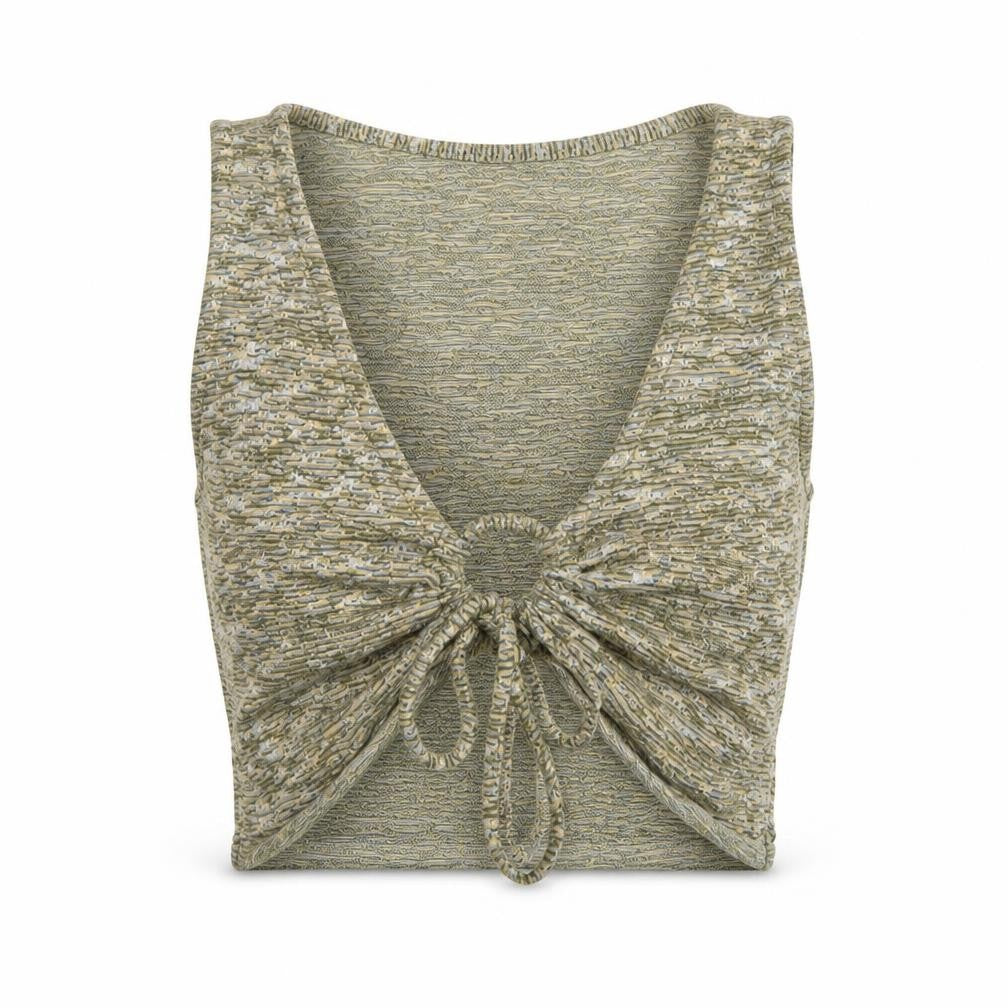 Womens UK Size S Pull & Bear Multicoloured Cropped Tank