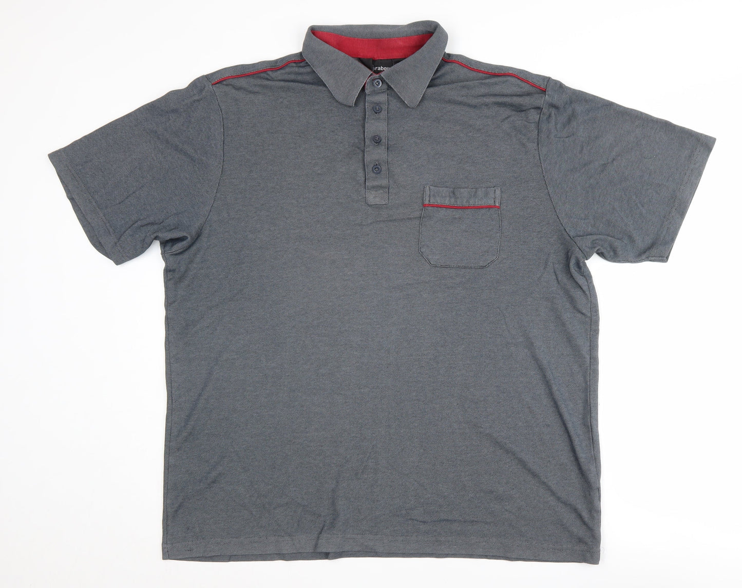 Carabou Men's Grey XL Polo Shirt Short Sleeve