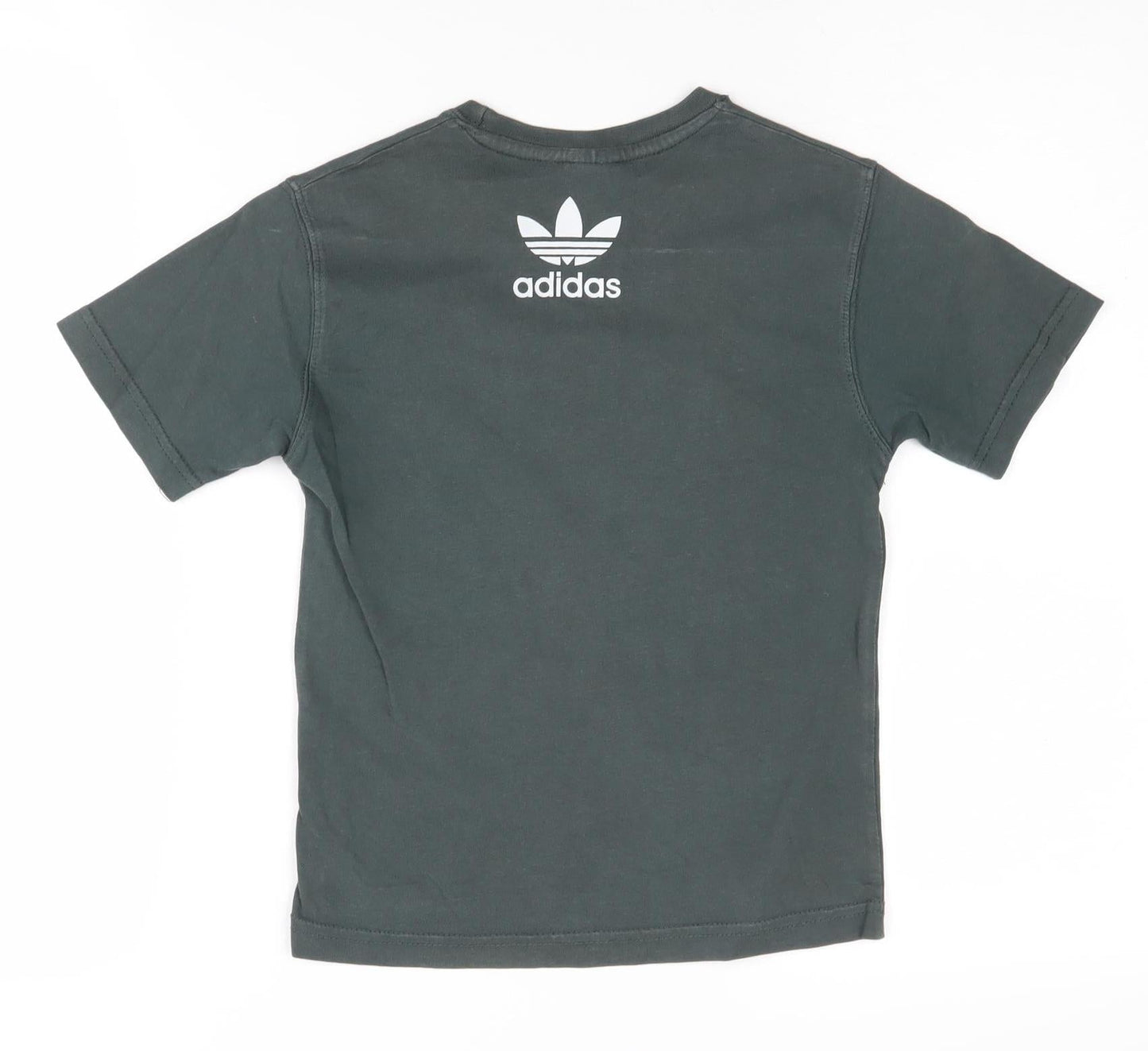 Adidas Boys Black Medium Graphic Print T-Shirt