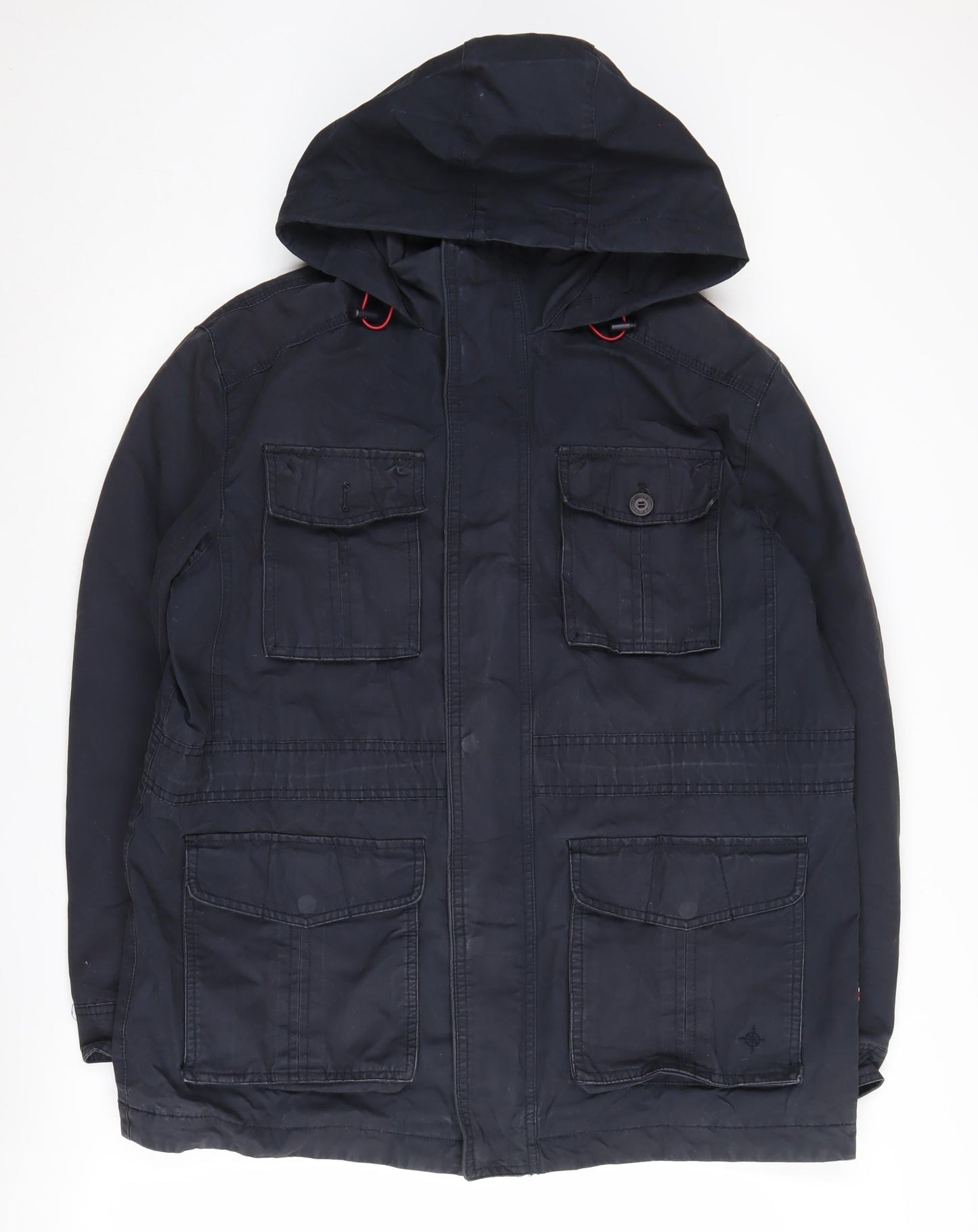 Mens UK Size L Maine New England Black Parka Coat