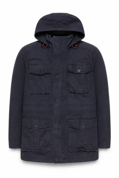 Mens UK Size L Maine New England Black Parka Coat