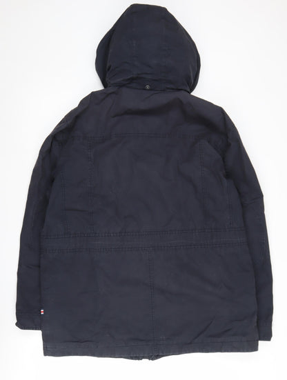 Mens UK Size L Maine New England Black Parka Coat