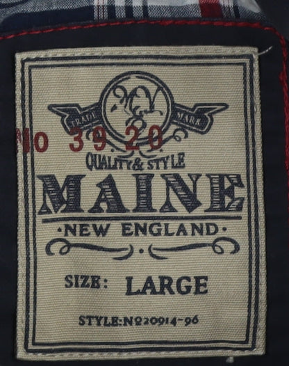 Mens UK Size L Maine New England Black Parka Coat