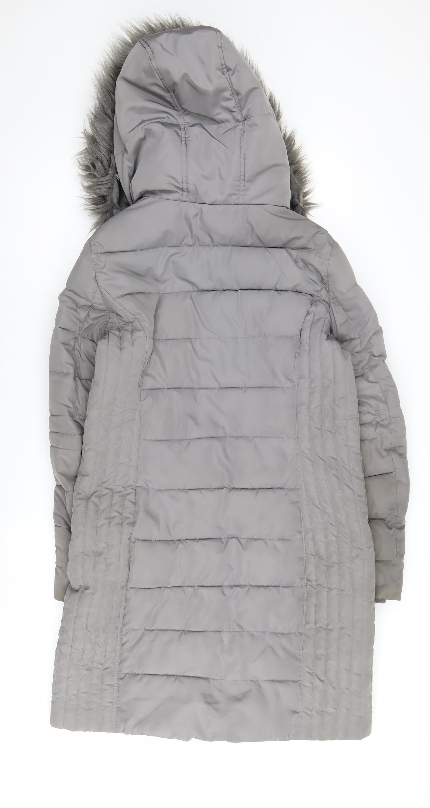 Womens UK Size S Wallis Grey Puffer Jacket