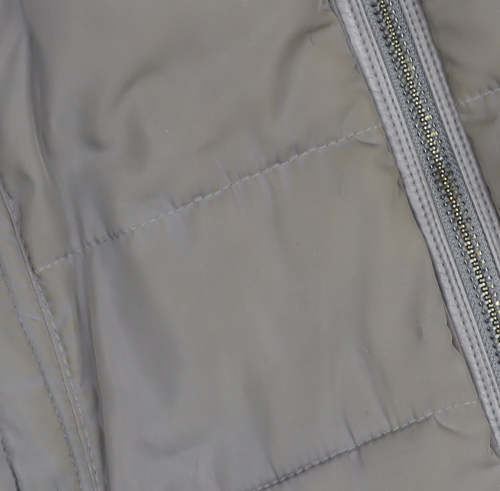 Womens UK Size S Wallis Grey Puffer Jacket