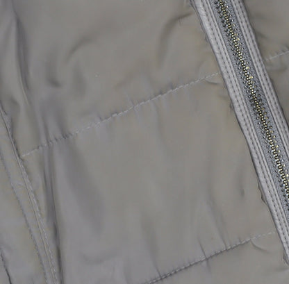 Womens UK Size S Wallis Grey Puffer Jacket