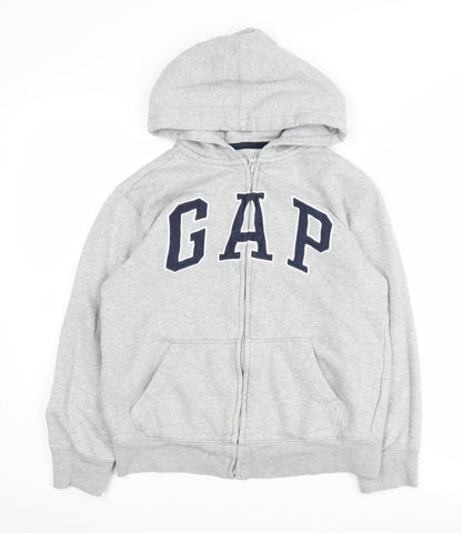Gap Boys Grey Full Zip Hoodie - Large, Casual Wear