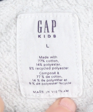 Gap Boys Grey Full Zip Hoodie - Large, Casual Wear