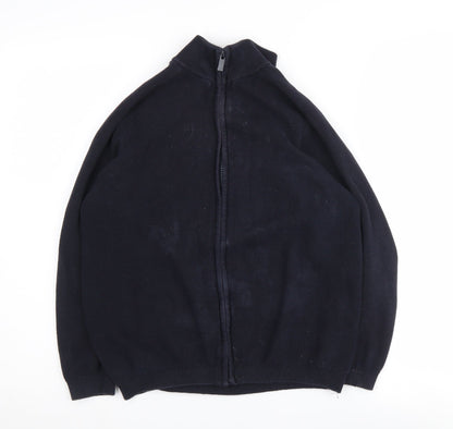 Next Boys Black Full Zip Jumper 11 Years Cotton Knit