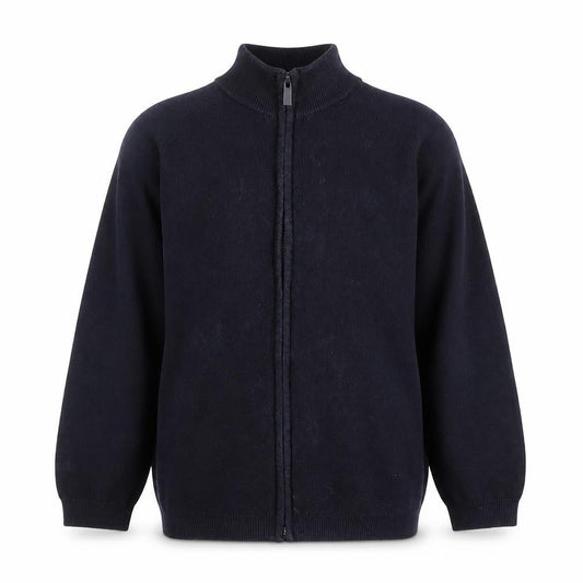 Next Boys Black Full Zip Jumper 11 Years Cotton Knit