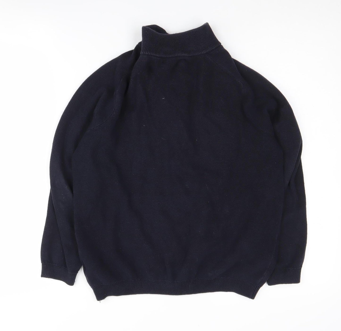 Next Boys Black Full Zip Jumper 11 Years Cotton Knit