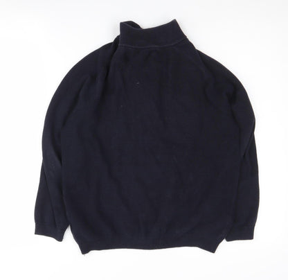 Next Boys Black Full Zip Jumper 11 Years Cotton Knit