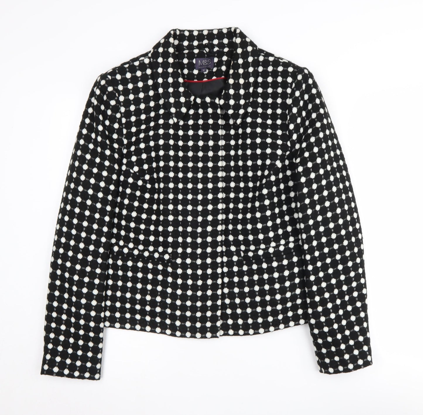 Marks and Spencer Women's Black Polka Dot Blazer Size 16