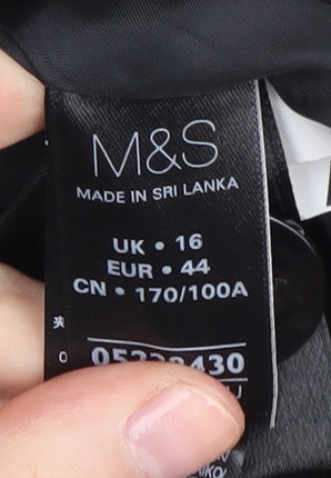 Marks and Spencer Women's Black Polka Dot Blazer Size 16