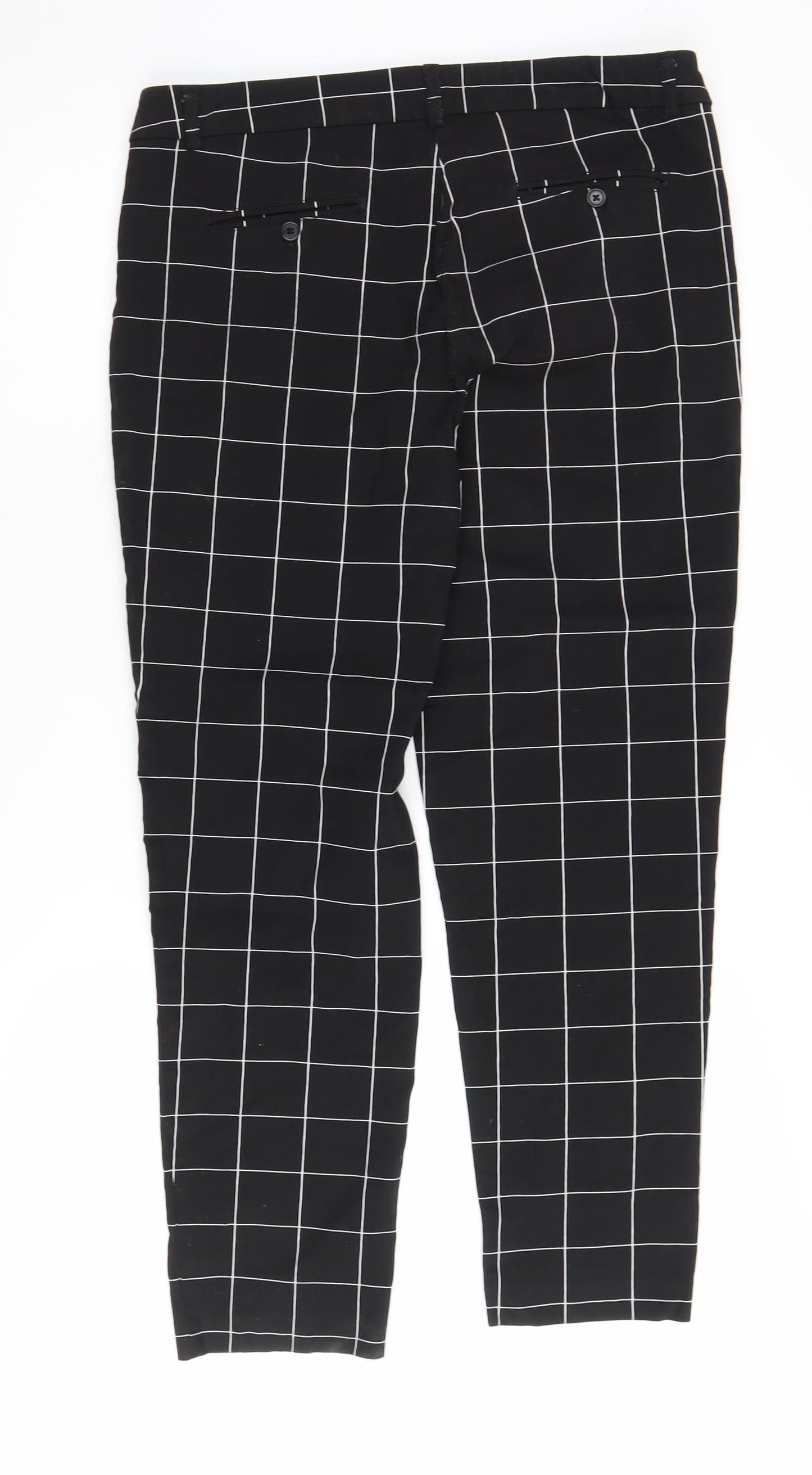 Zac & Rachel Black Check Women's Trousers, Size 10