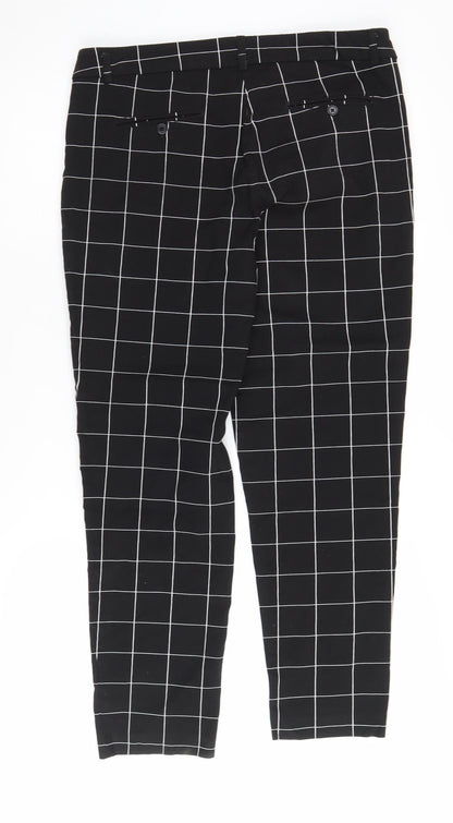 Zac & Rachel Black Check Women's Trousers, Size 10