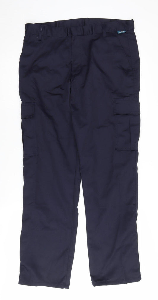 Portwest Men's Black Cargo Trousers Size 34