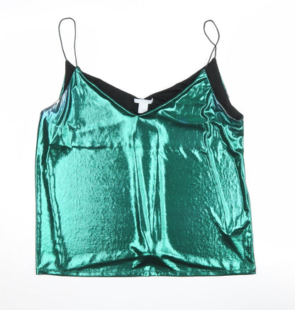 Womens UK Size L H&M Green Camisole Tank