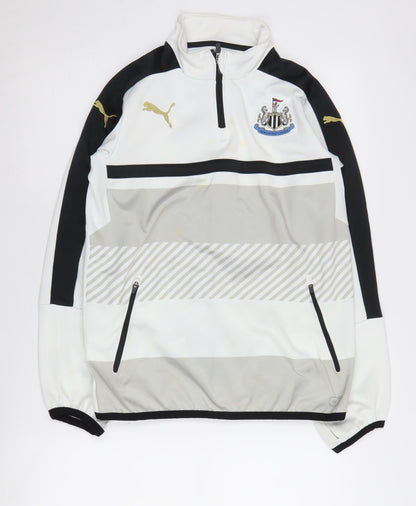 Puma Boys' White & Black Football Pullover - Size 14