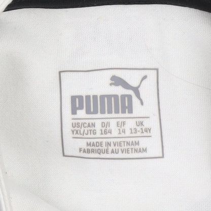 Puma Boys' White & Black Football Pullover - Size 14