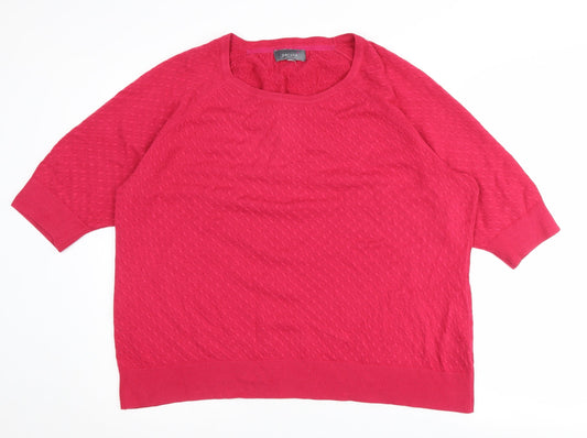 Womens UK Size 20 Marks and Spencer Red Pullover Jumper