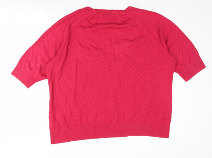 Womens UK Size 20 Marks and Spencer Red Pullover Jumper