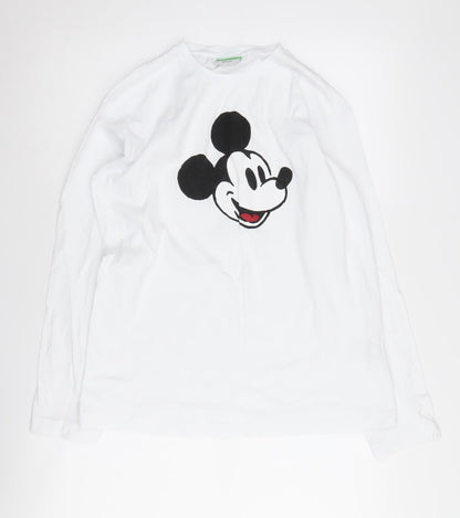 Benetton Boys Disney Mickey Mouse White T-Shirt 3XL