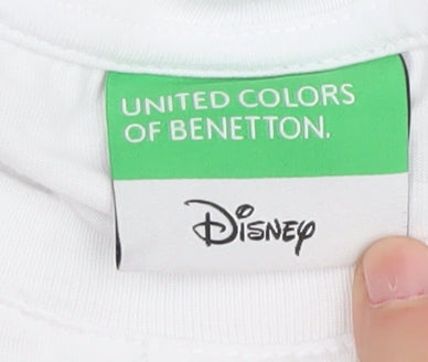 Benetton Boys Disney Mickey Mouse White T-Shirt 3XL