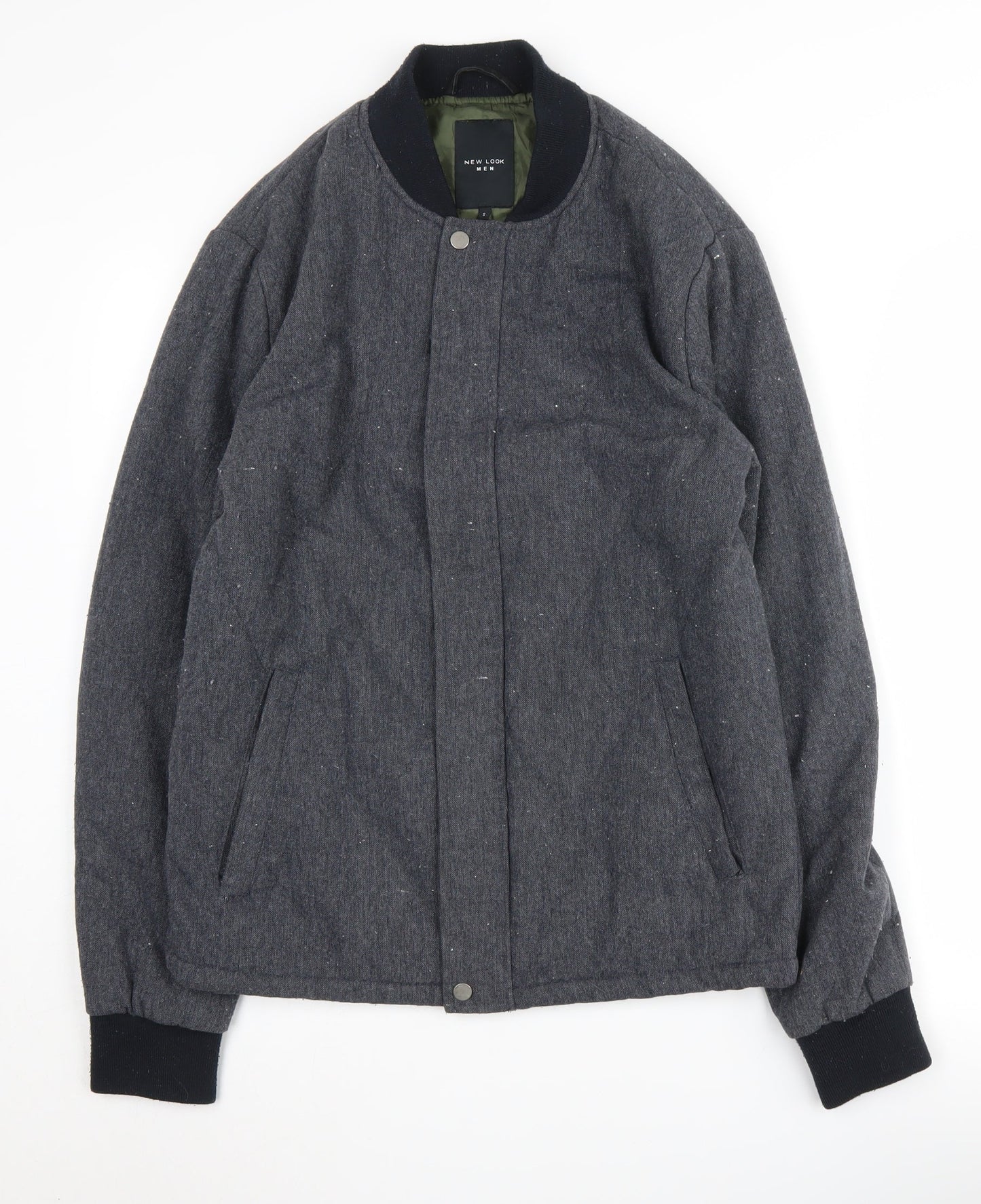Mens UK Size S New Look Grey Bomber Jacket