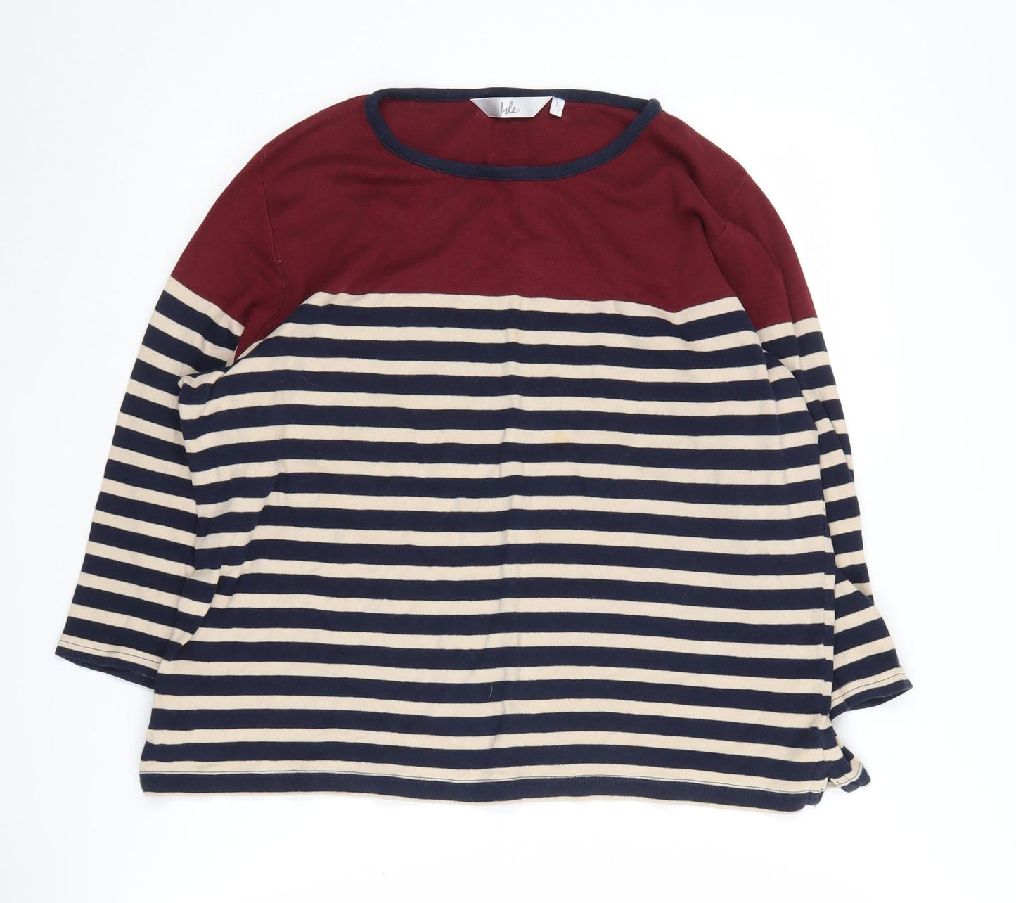 Isle Multicoloured Women's Striped T-Shirt L