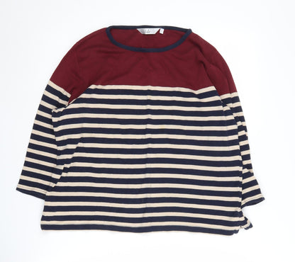 Isle Multicoloured Women's Striped T-Shirt L