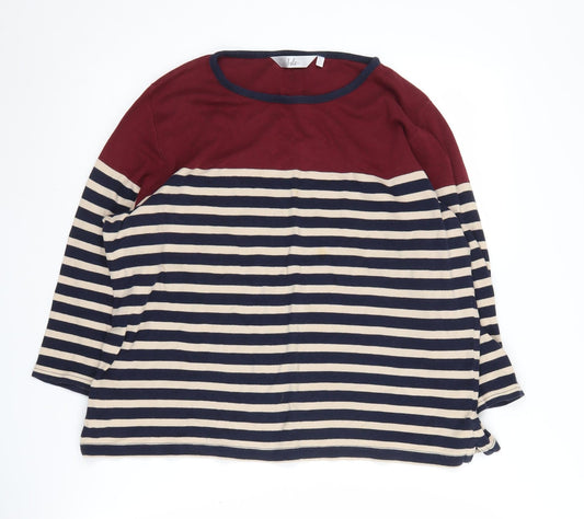 Isle Multicoloured Women's Striped T-Shirt L