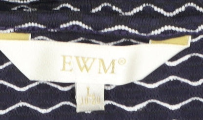 Womens UK Size L EWM Multicoloured Basic T-Shirt